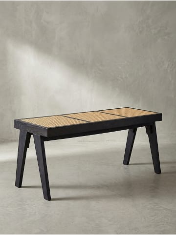 KADIMA DESIGN Sitzbank rechteckig, Rattan, handgefertigt, Retro
