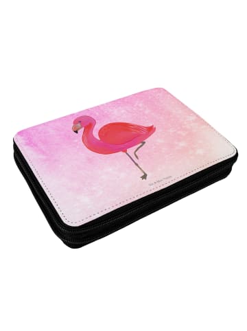Mr. & Mrs. Panda Federtasche Flamingo Classic ohne Spruch in Aquarell Pink