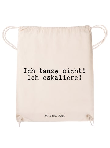 Mr. & Mrs. Panda Jutebeutel Ich tanze nicht! Ich... mit Spruch in Creme