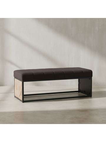 KADIMA DESIGN Sitzbank Stoff 105x40x40 cm Flur Polsterbank mit Metallgestell