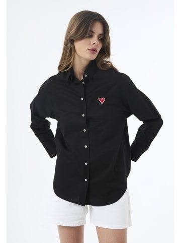 Felix Hardy Hemd Langarm Poplin in Schwarz