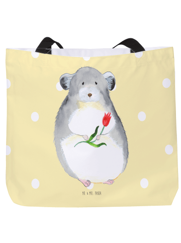 Mr. & Mrs. Panda Tasche Chinchilla Blume ohne Spruch in Gelb Pastell