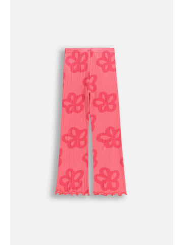 Coccodrillo Gerippte Leggings mit langem Bein in korallenrot