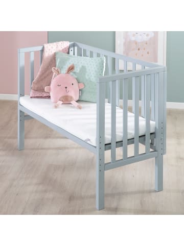 roba Beistellbett safe asleep® 2in1 taupe/grau höhenverstellbar Komplettset