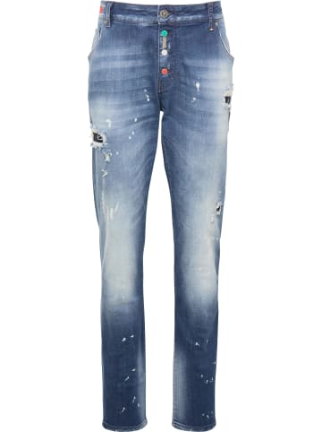 Carlo Colucci 5-Pocket-Jeans Cebanu in Blau