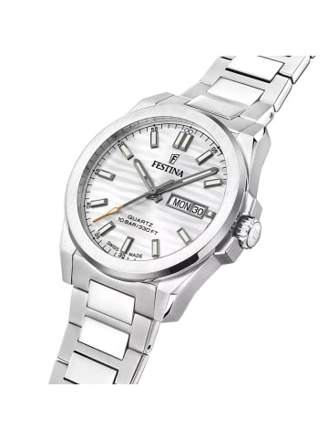 Festina Herrenuhr Silberfarben mit Saphirglas