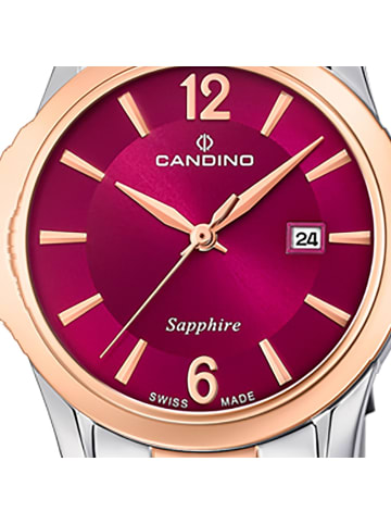 Candino Analog-Armbanduhr Candino Classic silber, kupfer, roségold mittel (ca. 33mm)