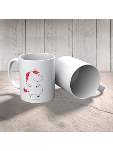 Mr. & Mrs. Panda Kindertasse Einhorn Wut ohne Spruch in Weiß