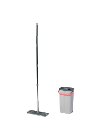 relaxdays Flachmopp-Set in Grau - 5 l