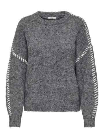 JDY Strickpullover in Dark Grey Melange