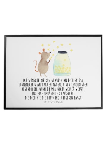 Mr. & Mrs. Panda Tischunterlage Maus Sterne mit Spruch in Weiß