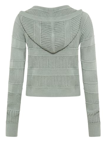 Kangaroos Ajourstrickjacke in Graublau