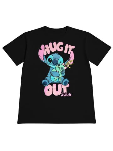 Lilo & Stitch Disney Lilo & Stitch T-Shirt Oberteil Shirt kurzärmlig in schwarz