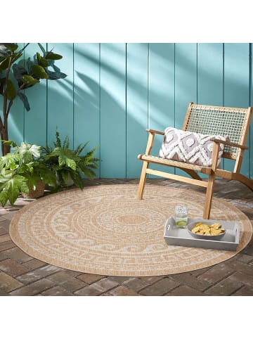 KADIMA DESIGN Teppich Outdoor Waschbar Vintage LOCARNO Strapazierfähig OEKO-TEX in Beige