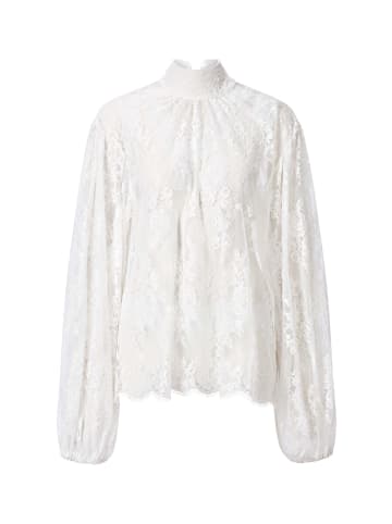 Rich & Royal Oversized Lace Blouse in Pearl White