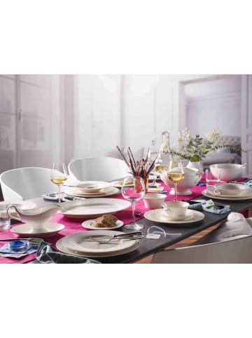Villeroy & Boch Suppentasse mit Untertasse Cellini 400 ml weiß in weiß
