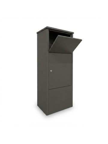 relaxdays Paketbox in Dunkelgrau - (B)38 x (H)105 x (T)23 cm