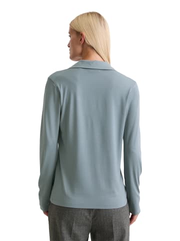 Marc O'Polo Jerseybluse im Polo-Stil regular in Slate Blue