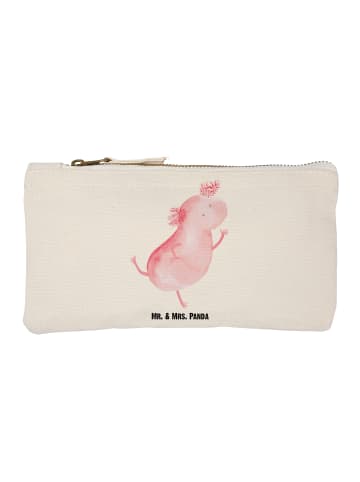 Mr. & Mrs. Panda Schminktasche Axolotl Tanzen ohne Spruch in Weiß