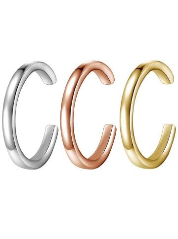 Glanzstücke München Ohrklemme Sterling Silber in silber/gelbgold/roségold