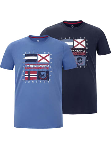 Jan Vanderstorm Doppelpack T-Shirt PREBEN in blau dunkelblau