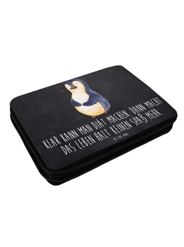 Mr. & Mrs. Panda Federtasche Pinguin Diät mit Spruch in Kreidetafel