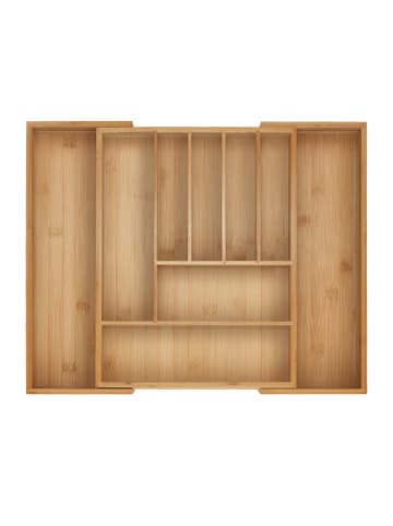 relaxdays Besteckkasten in Natur - (B)47,5 x (H)5 x (T)38 cm