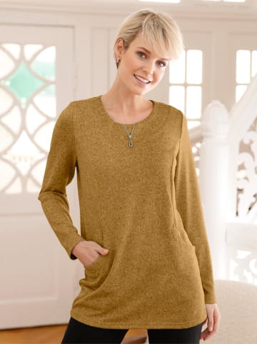 WITT WEIDEN Winter-Shirt in ocker-schwarz-meliert