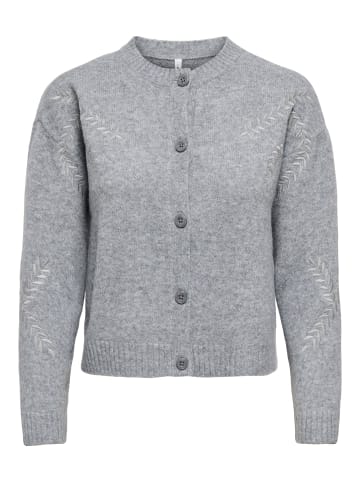 ONLY Strickjacke in Medium Grey Melange