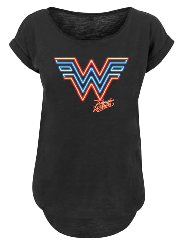 F4NT4STIC Long Cut T-Shirt DC Comics Wonder Woman 84 Neon Emblem in schwarz