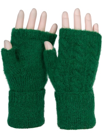 styleBREAKER Fingerlose Strick Handschuhe in Grün
