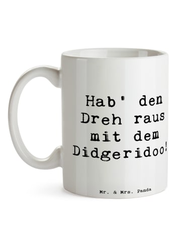 Mr. & Mrs. Panda Tasse Spruch Didgeridoo Dreh mit Spruch in Weiß