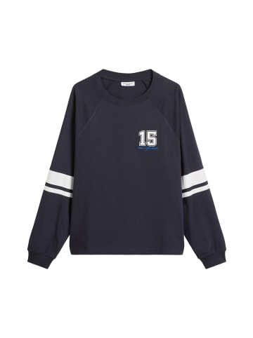 Marc O'Polo DENIM Longsleeve im College-Stil relaxed in Blue Depths