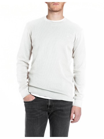 Replay Langarmshirt JERSEY LONGSLEEVE in Weiß