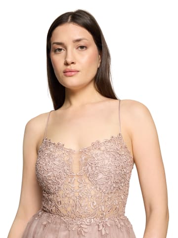 Vera Mont Abendkleid mit Stickerei in Fawn