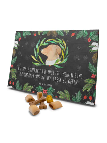 Mr. & Mrs. Panda Hunde Adventskalender Hund Blumen mit Spruch in Kreidetafel