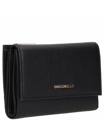 COCCINELLE Metallic Soft - Geldbörse 12cc 14 cm (cognac) in schwarz