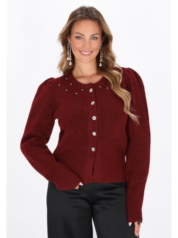 faina Cardigan in wine red