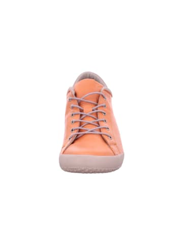 Esgano Damenschnürrschuhe halb sportlicher Boden Da.-Sneaker in  Orange