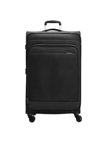 D&N Travel Line 9504 - 4-Rollen-Trolley L 76 cm erw. (black) in schwarz