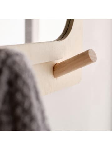 Today Wandgarderobe mit Spiegel Simplicity in Beige, 75 x 47 cm