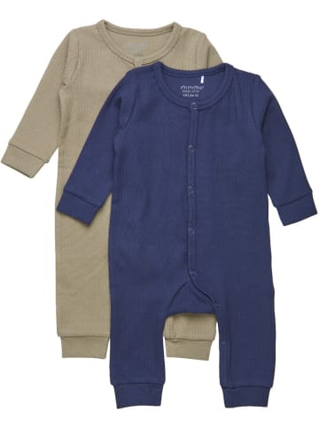 Minymo Outdoor Overall "Jumpsuit LS (2-pack)" in Blau