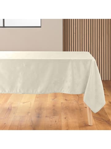 Douceur d’Intérieur Weihnachtstischdecke Jacquard FLOCONS in Golden, (B) 240 x (L) 140 cm