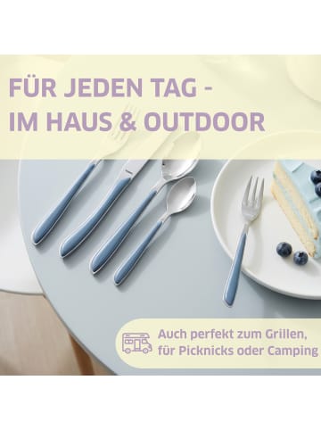 Kuppels 6-tlg. Kuchengabel Set PRISMA in denim blau