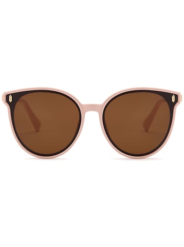 styleBREAKER Cateye Sonnenbrille in Rose / Braun getönt