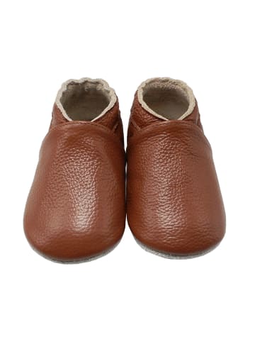 Yalion Baby Krabbelschuhe aus Leder, weiche Lauflernschuhe mit rutschfester Sohle 