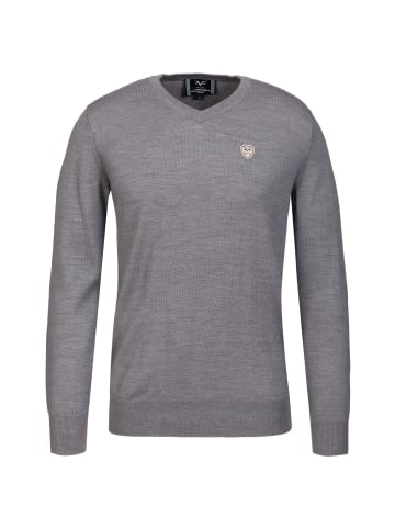 19V69 Italia by Versace V-Ausschnitt-Pullover Rocco in grau