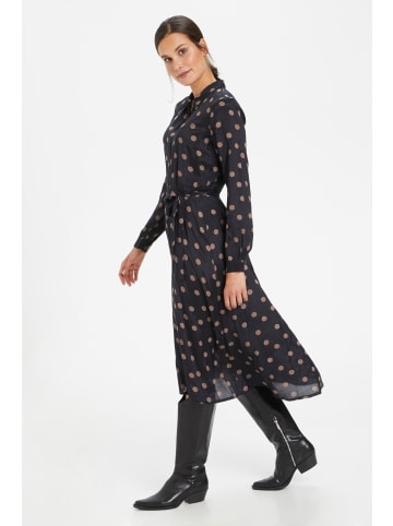 Kaffe Kleid KAoline in Black With Mustang Dot