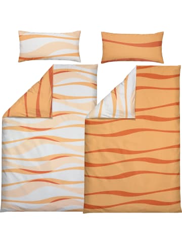 Erwin Müller Seersucker Wendebettwäsche Sparpaket 4-tlg. in orange