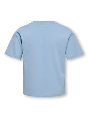 KIDS ONLY T-Shirt KOGMAIKEN LIFE CROPHEART TOP in soft chambray